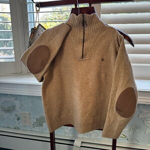 Burberry Cream Zip Up Sweater
